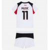 AC Milan Christian Pulisic #11 Bortedraktsett Barn 2025-26 Kortermet (+ korte bukser)